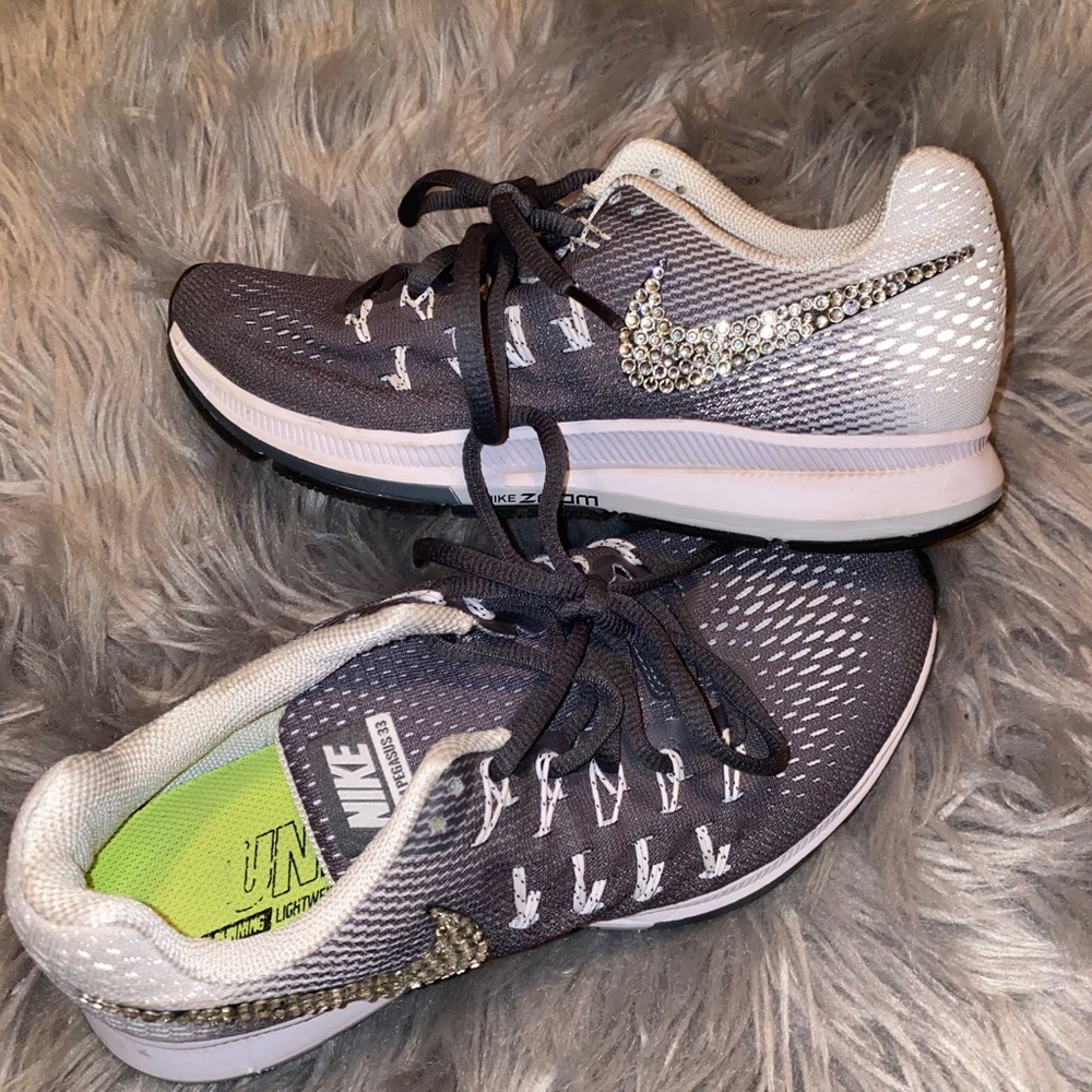 Rhinestone Nike running shoes